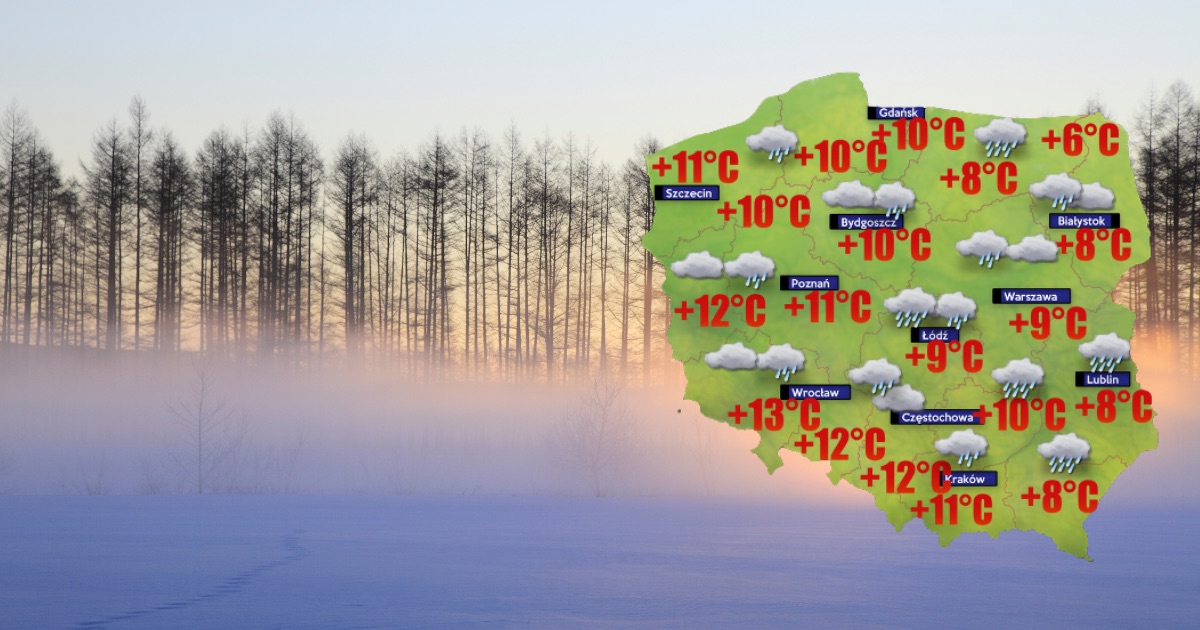 Nowy rok powitamy w bardzo wysokich temperaturach