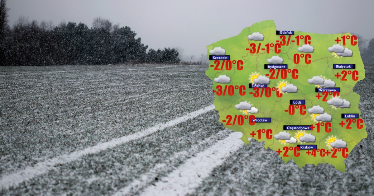 W nocy do nawet -10 stopni na południowym zachodzie kraju