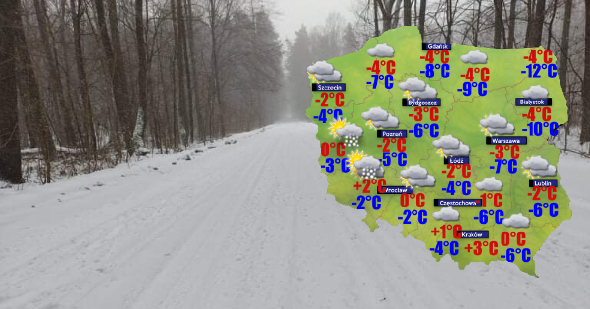 Od jutra zmiana pogody. Wieczorem miejscami pojawią się śnieżyce [POGODA]