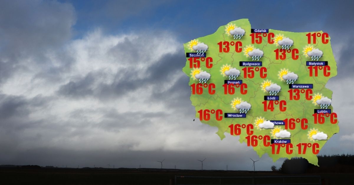 Poniedziałek i środa będą w Polsce bardziej deszczowe [POGODA]