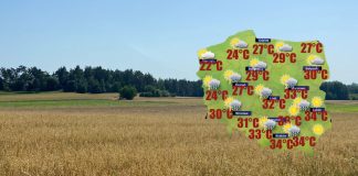 Na wschód kraju opady dotrą wieczorem i kolejnej nocy