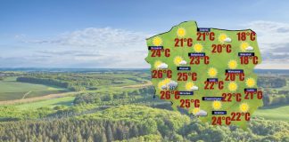 Środowy poranek mroźny na wschodzie kraju