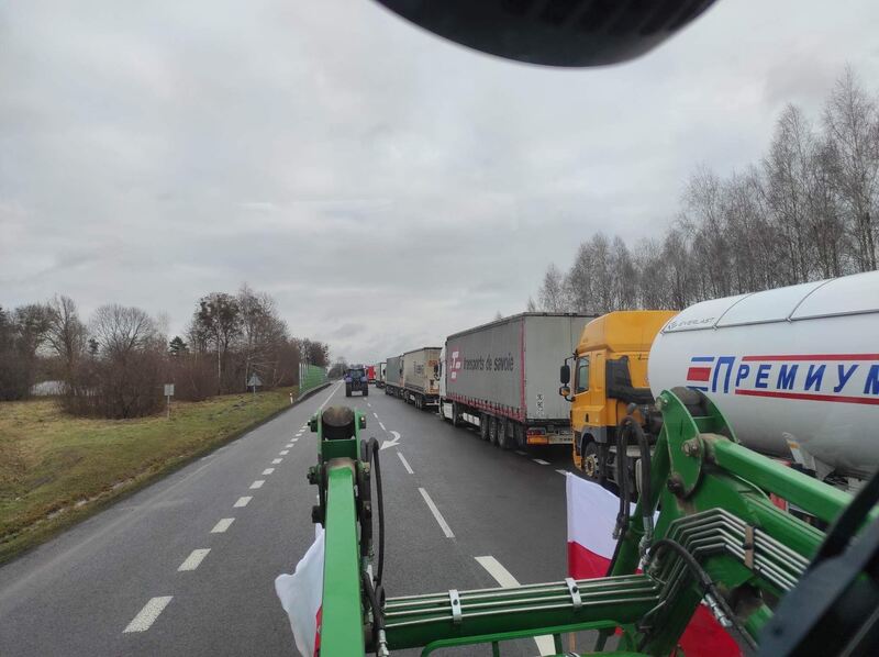blokada ruchu przez rolników na granicy ukraińsko-polskiej