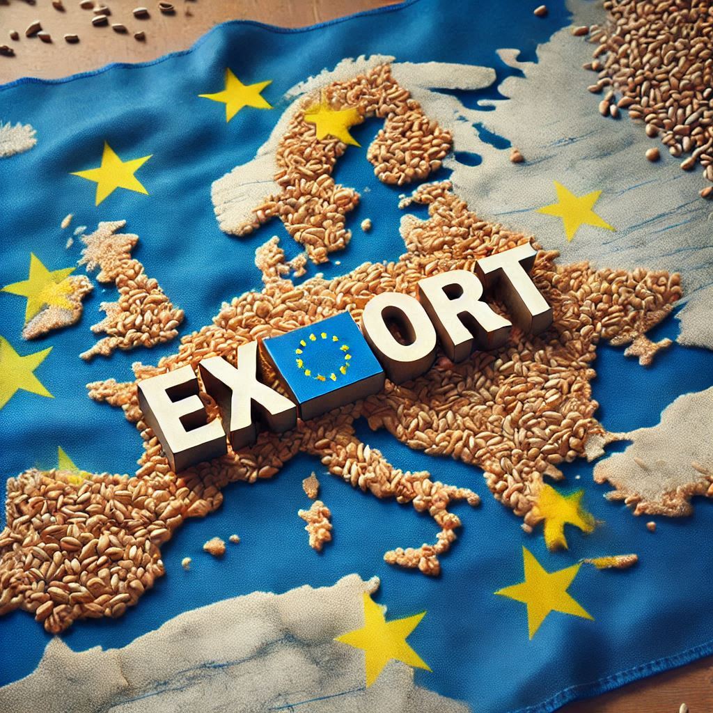 Unijny eksport pszenicy miękkiej obniżył się o ¼, a import o połowę w tym sezonie