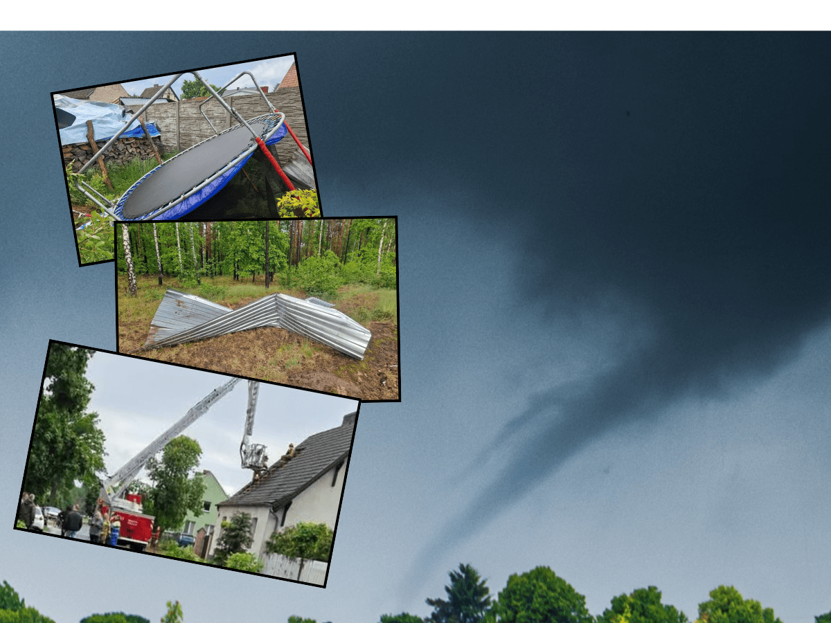 Leje kondensacyjne Trzcianka – gwałtowna pogoda w Wielkopolsce zrywała dachy