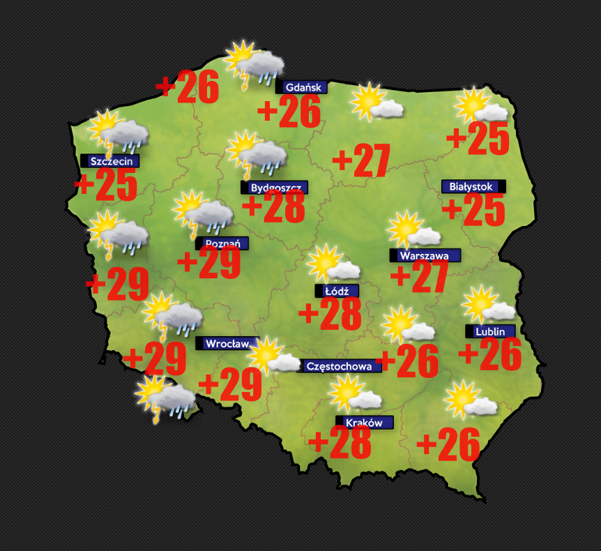 W środę o poranku na termometrach od 7 stopni w Suwałkach do 18 w Bogatyni. W ciągu dnia pojawi się pierwszy upał