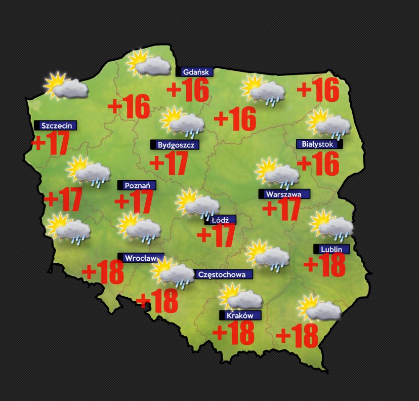 Bardzo silny wiatr pojawi się w poniedziałek 9 czerwca 1 Pogoda 9 czerwca