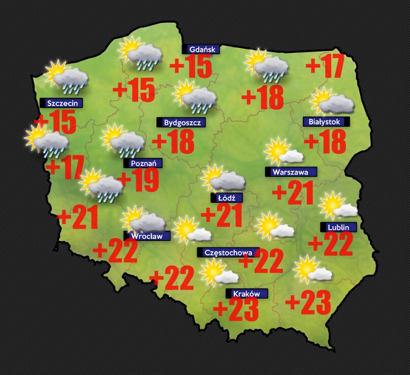 Od środy pogoda na siano. Jutro o świcie od 3 stopni w Kielcach do 11 w Szczecinie 2