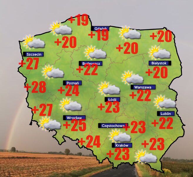 W prognozach nawet +37 stopni. W wielu miejscach znów nasili się wiatr 1 Prognoza pogody dla 28 czerwca