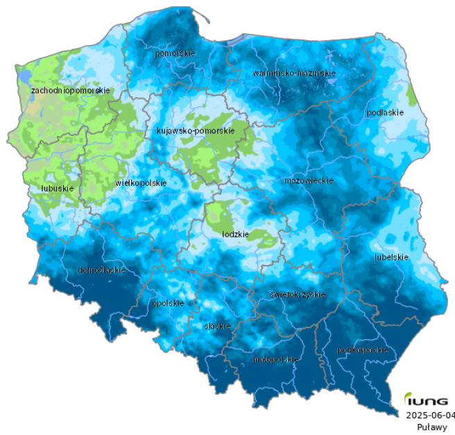 Mapa suszy 2025: Gdzie w Polsce grozi susza? Najnowszy raport IUNG 1