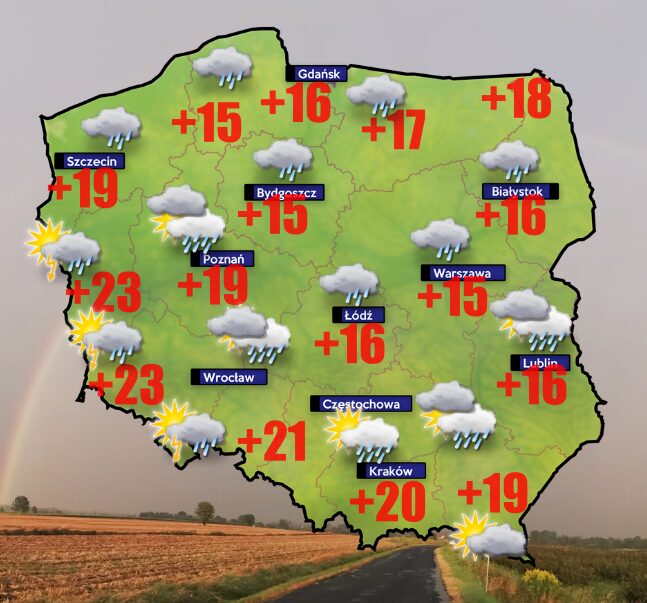 Do wtorku 15 lipca przelotne opady nie odpuszczą 1 Pogoda 11 lipca
