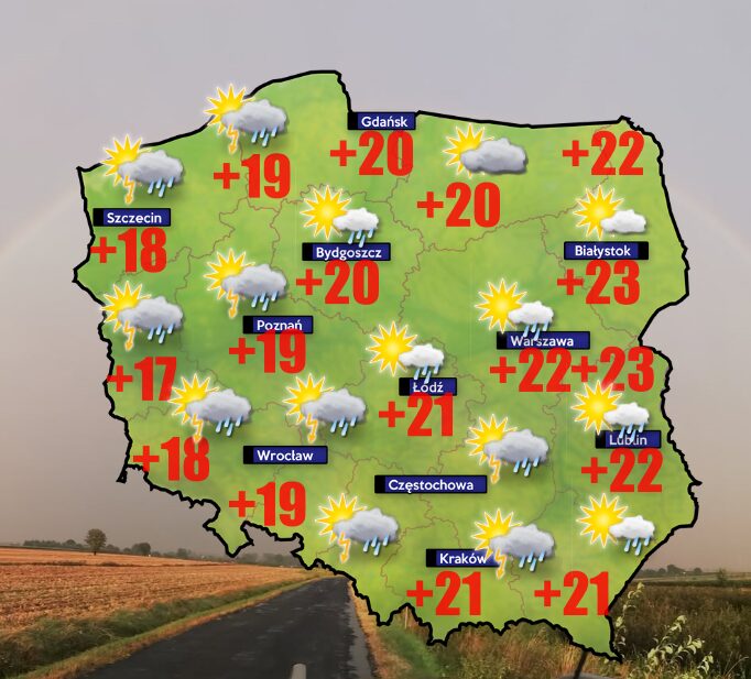 Miejscami spadnie 60 mm deszczu- pogoda na 17 lipca 1 Pogoda 17 lipca
