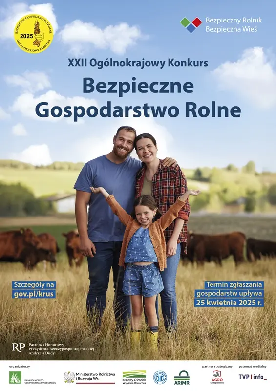 Poznaj zwycięzców etapu wojewódzkiego XXI Ogólnokrajowego Konkursu „Bezpieczne Gospodarstwo Rolne” 2025! 1 Bezpieczne Gospodarstwo Rolne