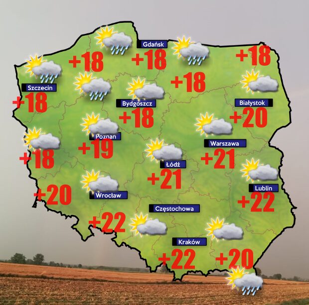 Pogoda 22 sierpnia