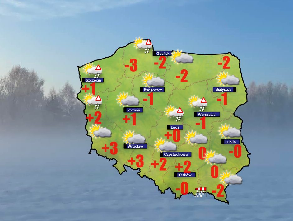 Pogoda 24 listopada. O północy choćby -17 stopni