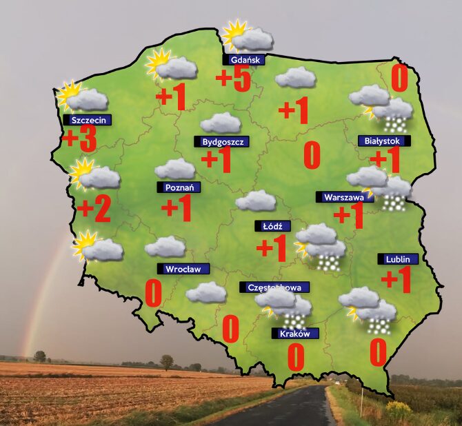 Pogoda 27 listopada- w dzień lekka odwilż