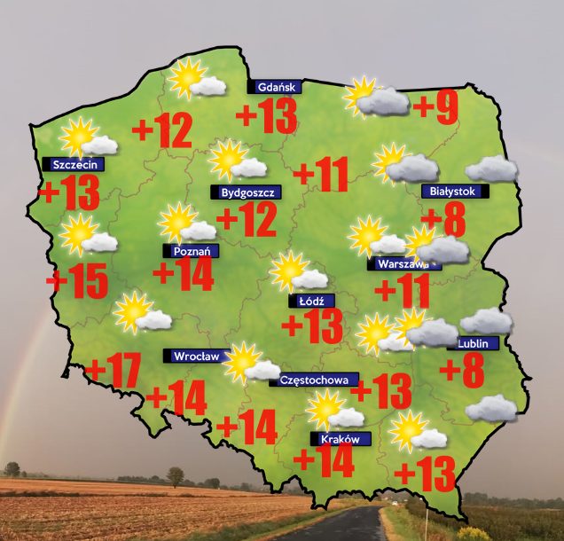 Pogoda 6 listopada- na wschodzie mgły i niskie chmury a w Sudetach halny