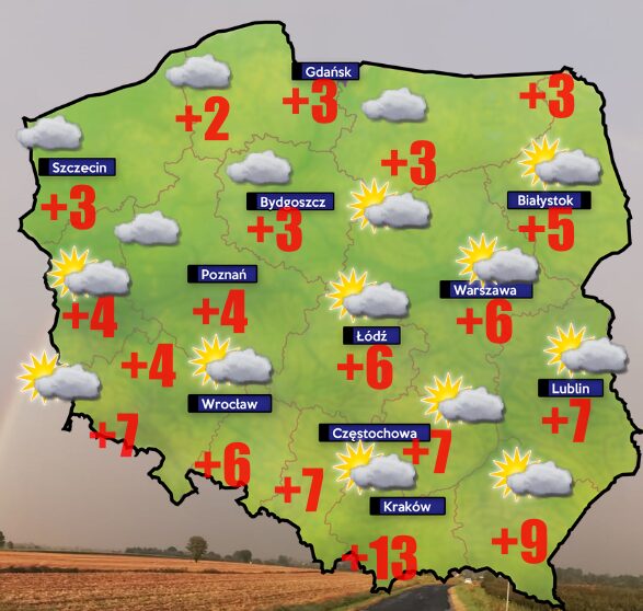Pogoda 17 grudnia- nad nami znajdzie się powietrze zwrotnikowe