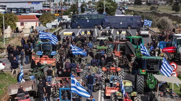 Protest rolników w Grecji Protest rolników w Grecji