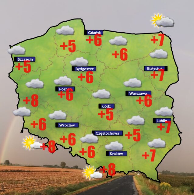 Pogoda 12 grudnia- słońce we wsiach podgórskich