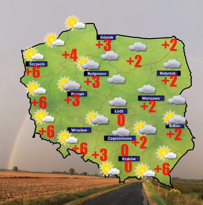 Pogoda 16 grudnia- słaby wiatr, słońce i mgły