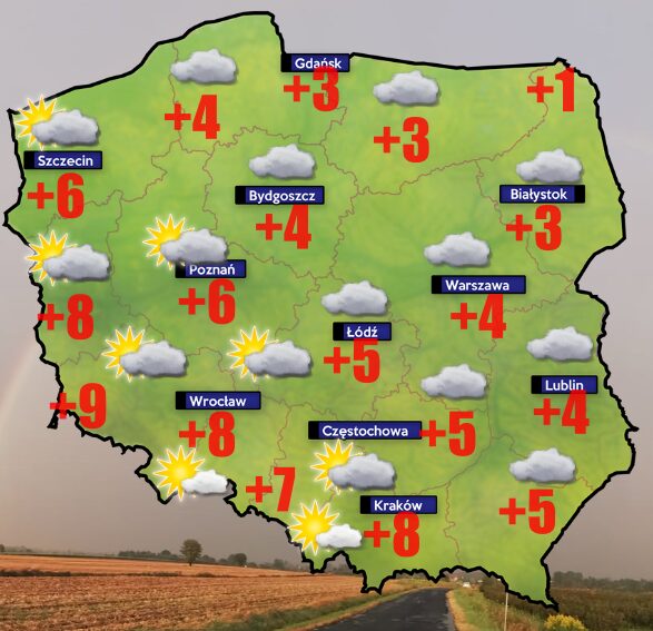 Pogoda 18 grudnia. Opady z Polski uciekły do Maroka i Algierii