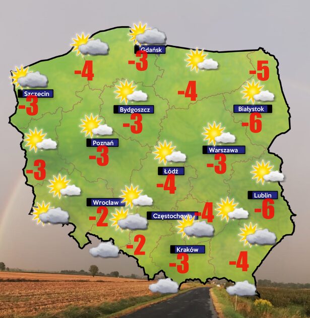 Pogoda 24 grudnia- Wigilia wietrzna, mroźna i słoneczna