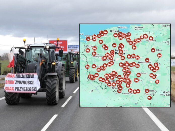 protest rolnikow 30 grudnia 2025 gdzie mapa