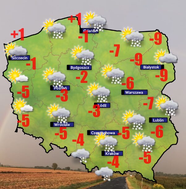 Pogoda 11 stycznia- ocieplenie i zawieje śnieżne