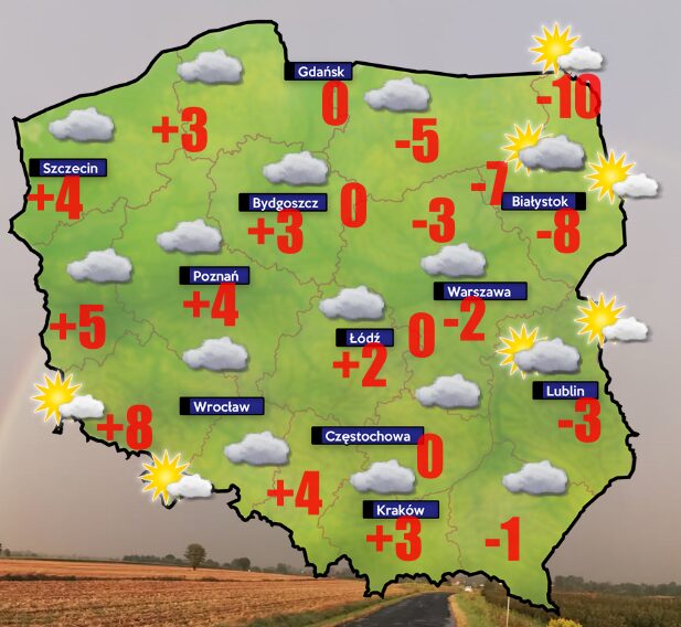 Pogoda styczeń 2026. Do końca miesiąca w wielu regionach bez opadów 1 Pogoda 16 stycznia