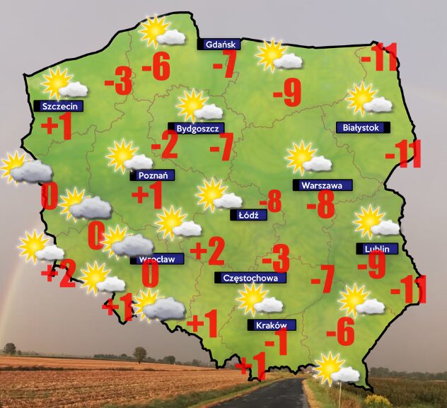 23-26 stycznia apogeum mrozu. Pogoda na najbliższy tydzień