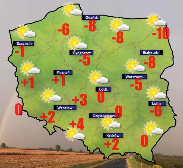 Pogoda 22 stycznia- ochłodzenie/ ocieplenie i znów ochłodzenie