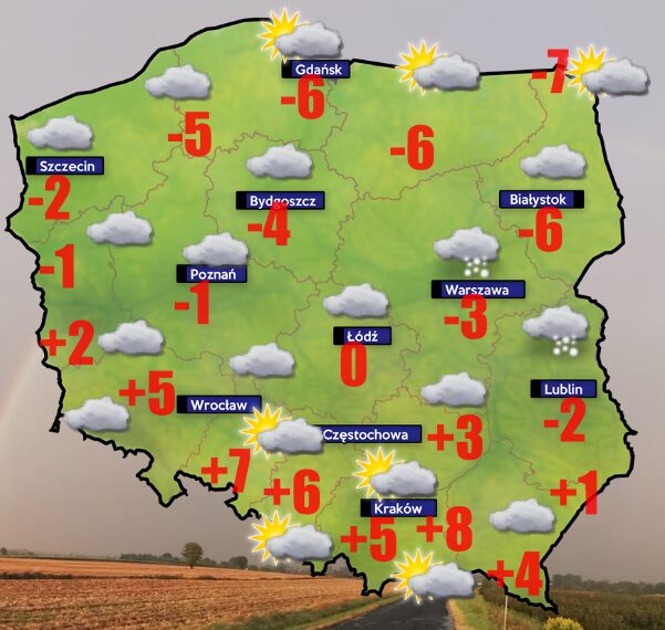 Pogoda 25 stycznia- na południu wiosennie 1 Pogoda 25 stycznia