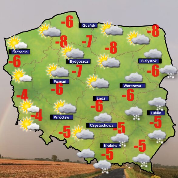 Pogoda 8 stycznia- drogi na Roztoczu i w Bieszczadach będą nieprzejezdne