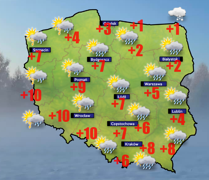 Pogoda 23 luty- pojawią się wiosenne burze
