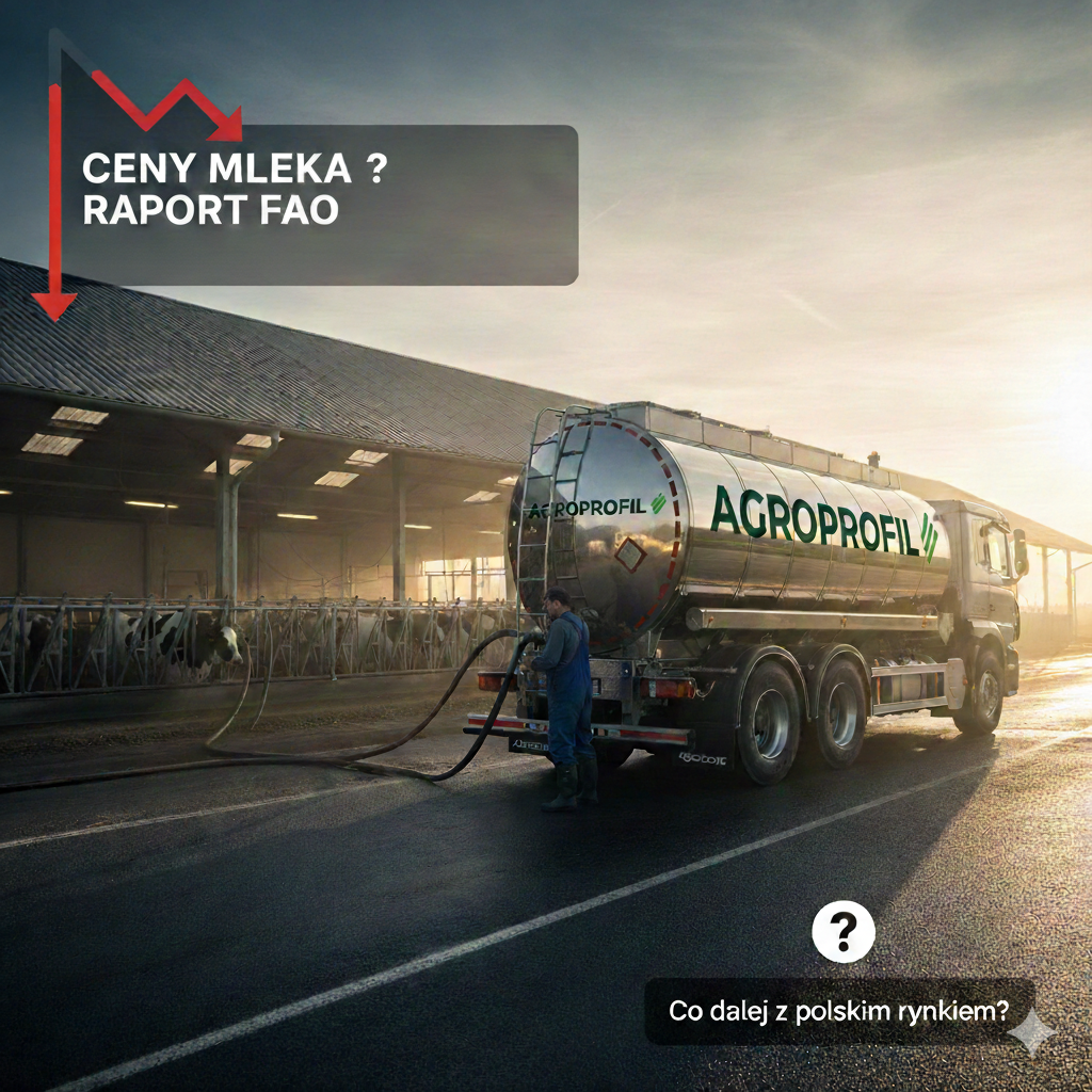 Ceny mleka: Globalne spadki FAO i tąpnięcie w Polsce