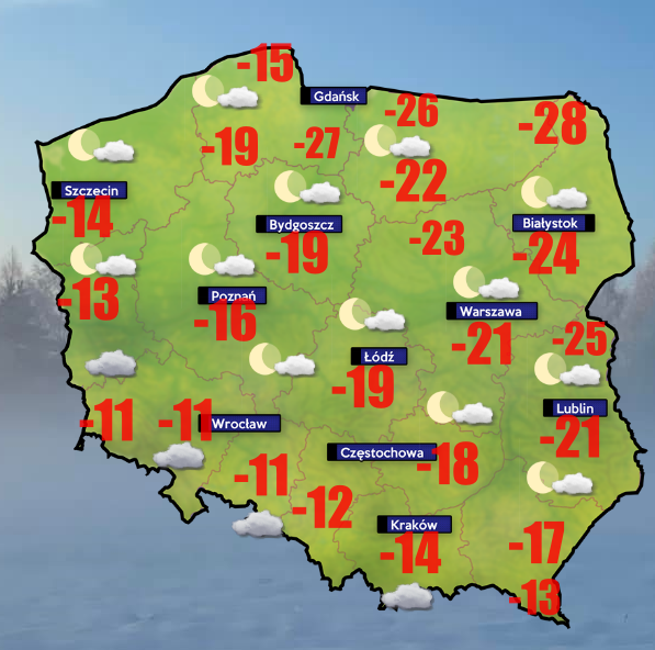 Pogoda- lokalnie -30 stopni na 2 metrach