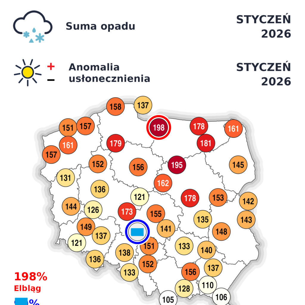 Styczeń 2026 był zimny, suchy i bardzo słoneczny 5