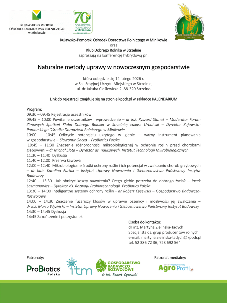 Konferencja „Naturalne metody uprawy w nowoczesnym gospodarstwie”