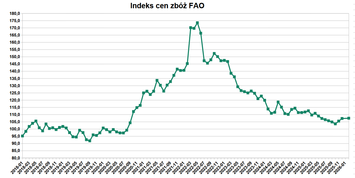 Ceny zbóż w styczniu 2026: Globalna stabilizacja pod dyktando podaży i walut