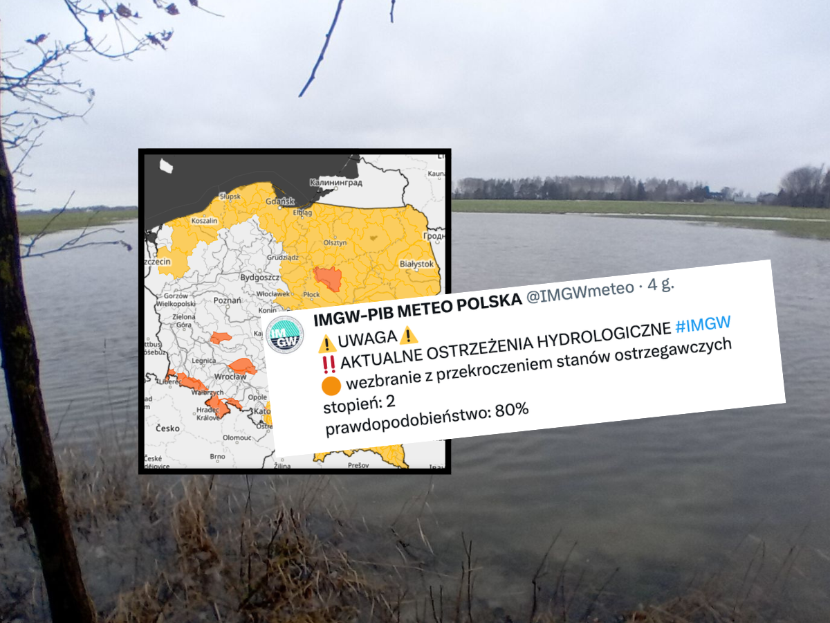 Roztopy i ulewy nad Polską. Zmarznięta gleba jak beton – woda nie ma gdzie odpływać!!! IMGW wydaje alerty!