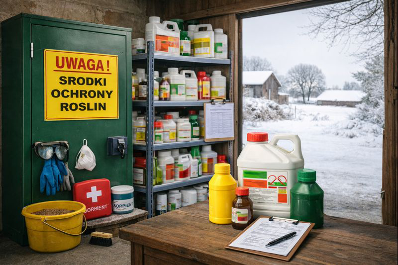Zima pod kontrolą: Jak bezpiecznie przechować środki ochrony roślin?