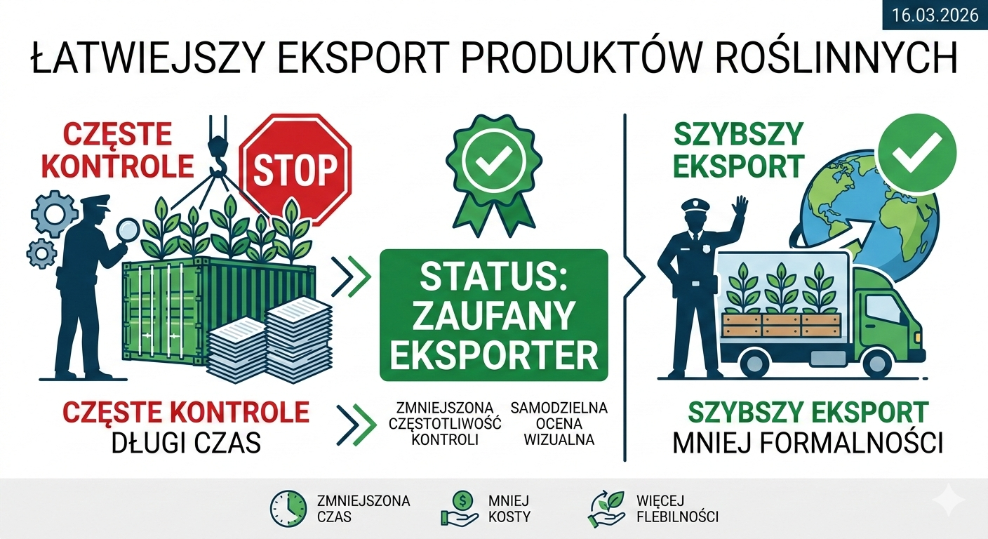 Łatwiejszy eksport produktów roślinnych – sprawdź, jak zostać „zaufanym eksporterem”