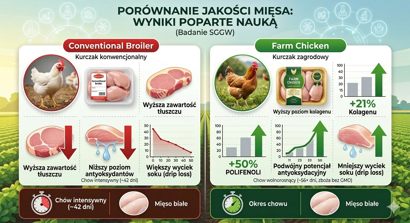 Zdrowa żywność pod lupą SGGW: Kurczak zagrodowy kontra brojler konwencjonalny