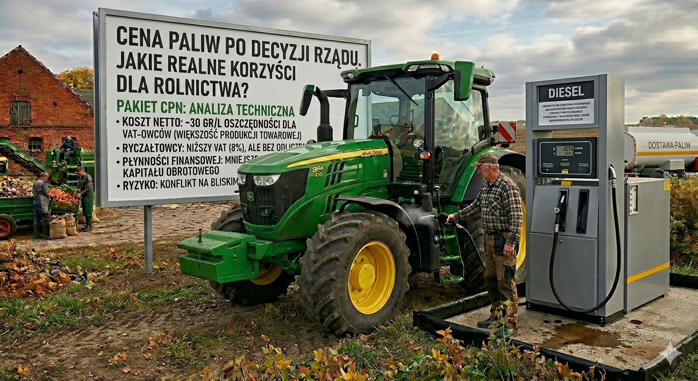 Cena paliw po decyzji Rządu: Jakie realne zyski przyniesie rolnikom pakiet CPN?