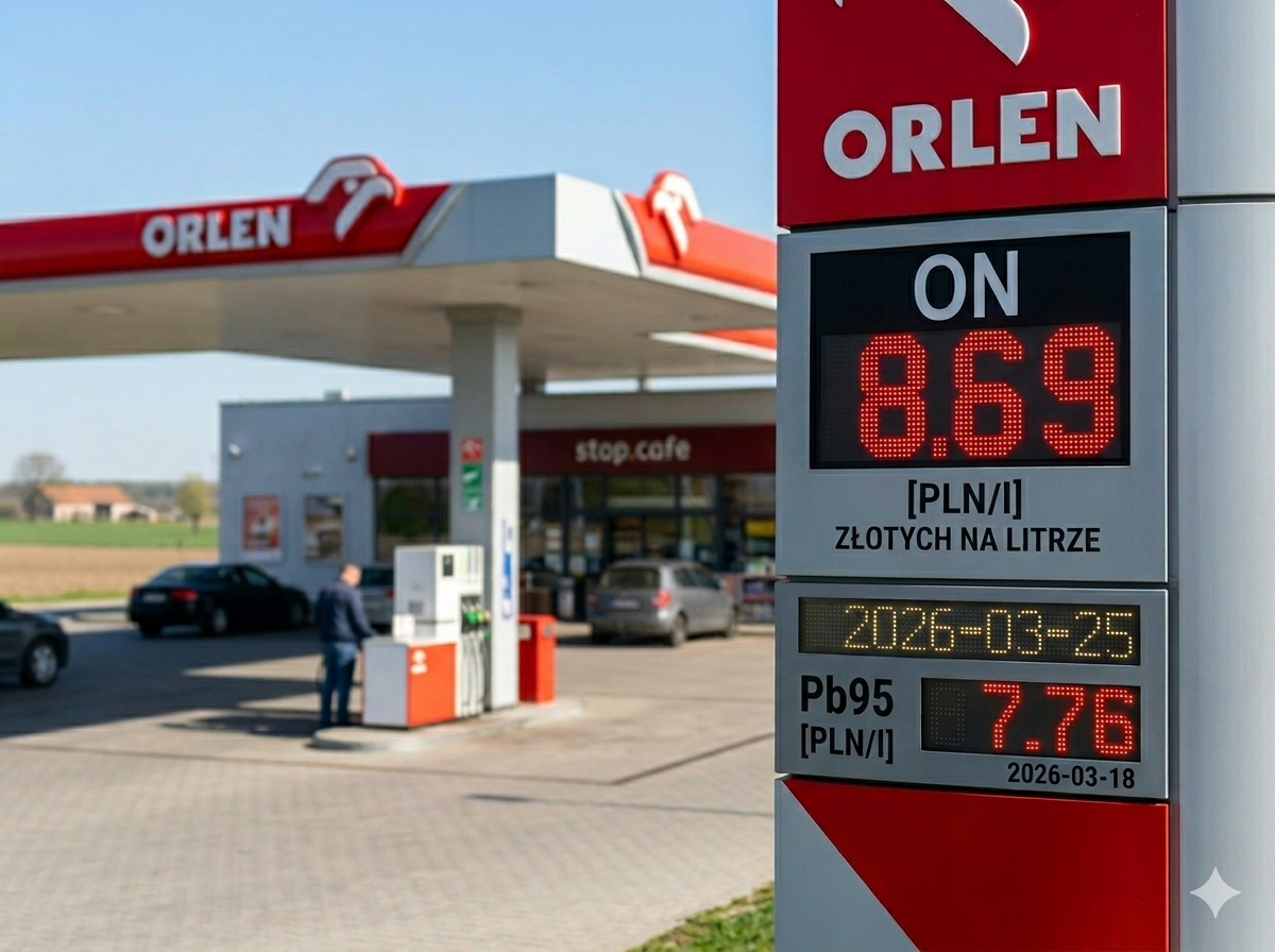 Ceny paliw: Padł rekord drożyzny w Polsce – ON przebił szczyt z 2022 roku przy silniejszym złotym