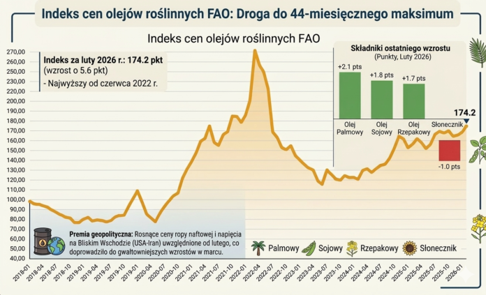 ceny olejów roślinnych FAO
