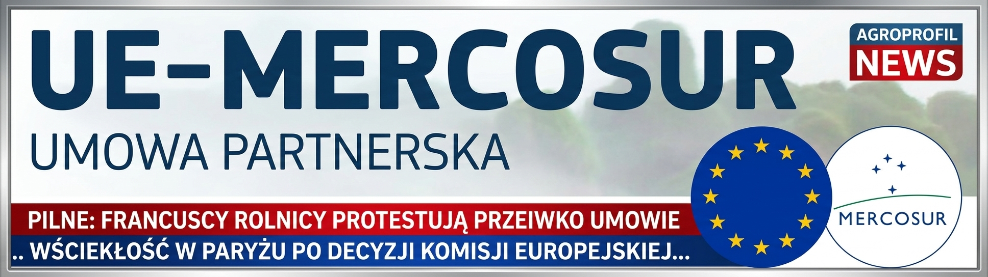 Wojna na Bliskim Wschodzie przykryła Mercosur. Francuscy rolnicy biją na alarm