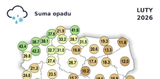 Podsumowanie pogody w lutym 2026