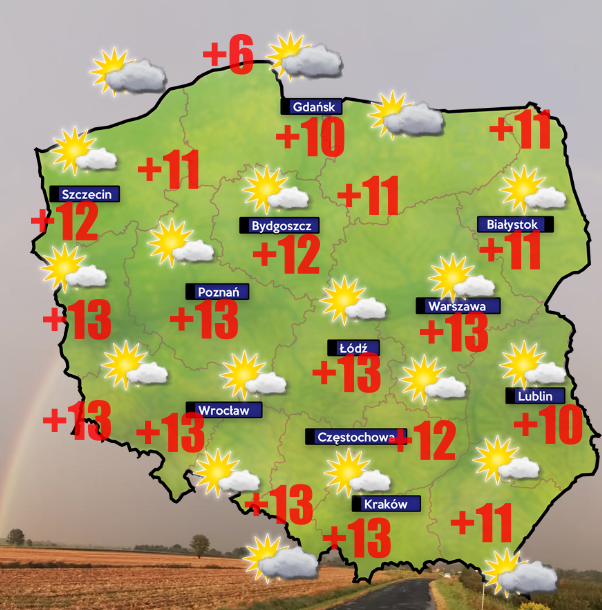 Pogoda 18 marca- przymrozki, słońce i bryza na wybrzeżu